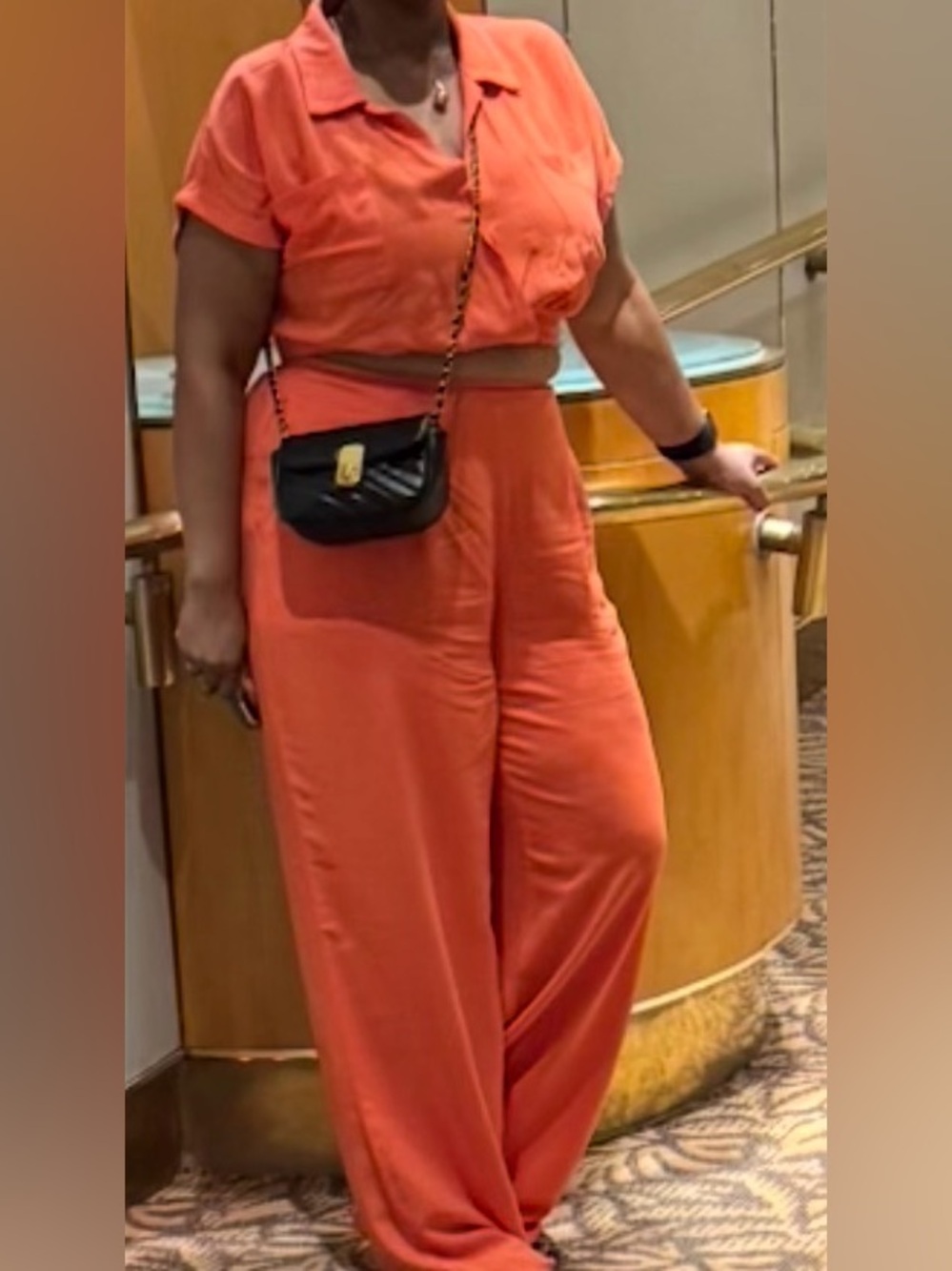 Rust Wide-Leg Women’s Pants